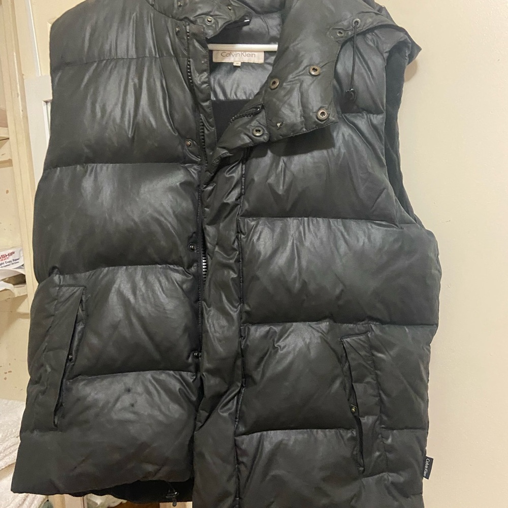 Calvin Klein Bubble Vest With Hood